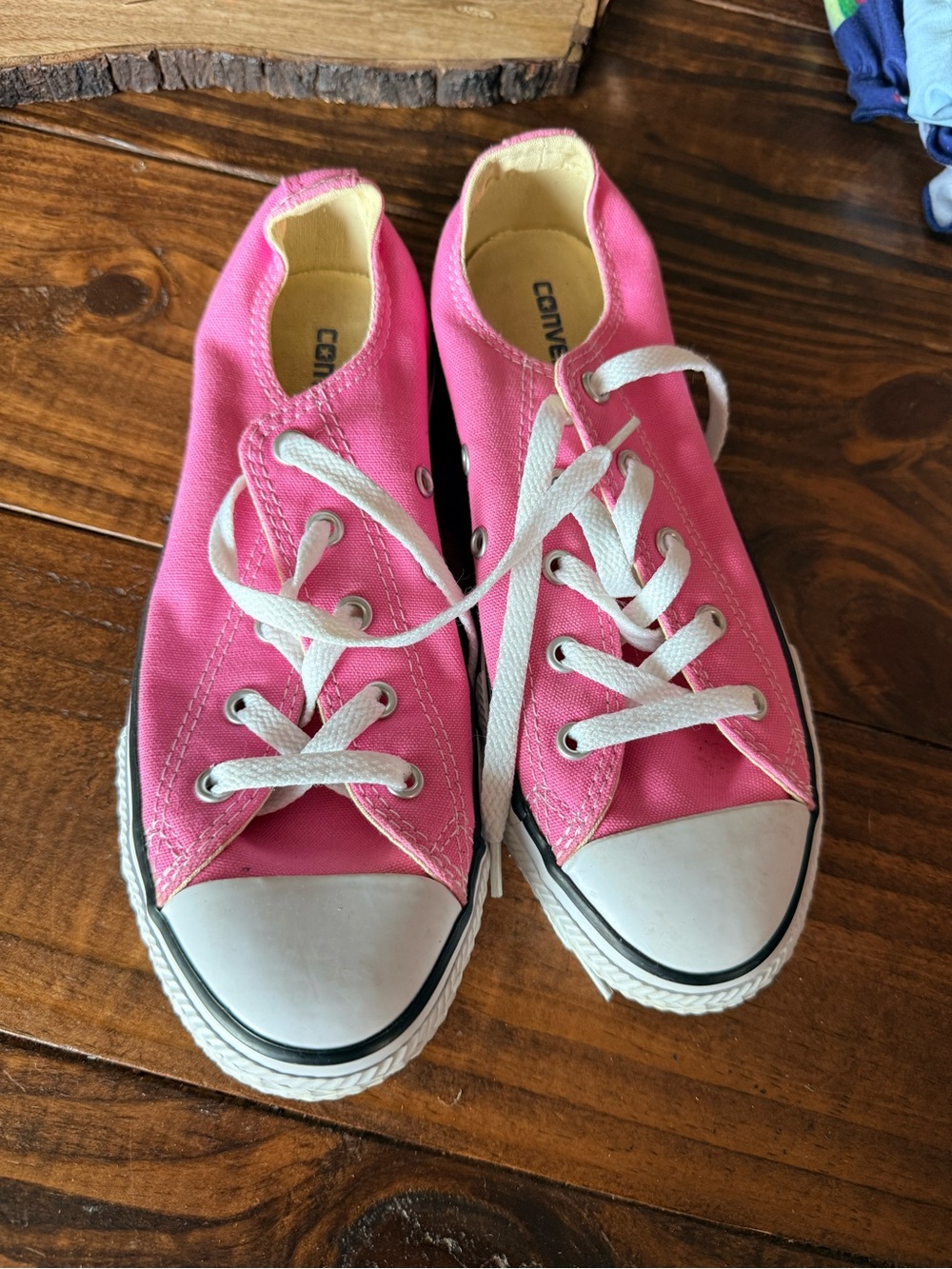 Converse Kids Pink Canvas Low-Top Sneakers